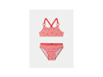 Maillot de bain deux pièces pour filles, imprimé vichy et cœurs