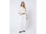 Pull épais en mélange laine bicolore ECRU Femme