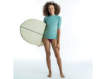 Tee shirt anti uv surf top 100 manches courtes femme kaki clair