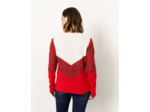 Pull épais color bloc ECRU Femme