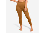 Legging yoga taille haute 7/8e femme, marron
