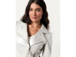Perfecto court uni ARGENT Femme