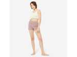 SHORT YOGA DOUX COTON FEMME MARRON GLACE