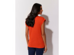 Top manches courtes uni ORANGE Femme