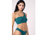Brassière asymétrique haut de maillot en matière extensible