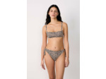 Bikini brésilien à nouer bas de maillot imprimé léopard