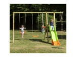 PORTIQUE BOIS MÉTAL 2,30 MÈTRES AVEC TOBOGGAN