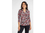 T-Shirt Col Polo Imprime Feuillage
