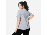 T-shirt fitness femme coton à partir de matière recyclée, bleu