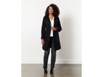Manteau mi-longue uni NOIR Femme