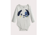 Lot de 2 body manches longues à animation chien pour bébé garçon