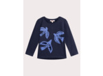 T-shirt marine imprimé oiseau pour fille