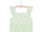 Robe vert amande à mancherons volantés