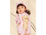 Bonnet rose en tricot avec oreilles 3D