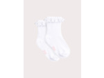 Chaussettes écrue volantées pour bébé fille