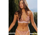 Soutien-gorge triangle en mesh brodé de motifs cœurs et coccinelles