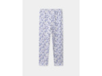 Chemise de nuit violet à broderie lapin et patch pompon et legging fleuri Fille