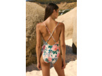 Maillot de bain 1 pièce fleuri avec noeud,Maillot de bain 1 pièce fleuri avec noeud;${refinementColor}