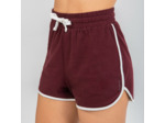 Short de danses urbaines taille haute bordeaux foncé femme