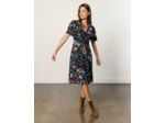 Robe midi imprimé à fleurs MARINE