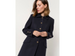 Redingote mi-long uni MARINE Femme