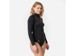 Tee shirt anti UV surf néoprène et polaire manches longues femme noir
