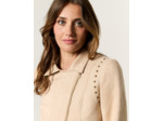 Perfecto court uni BEIGE Femme