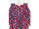 Robe rouge et bleu à imprimé fleuri bébé fille
