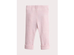 Legging rose chinée en côte pour bébé fille