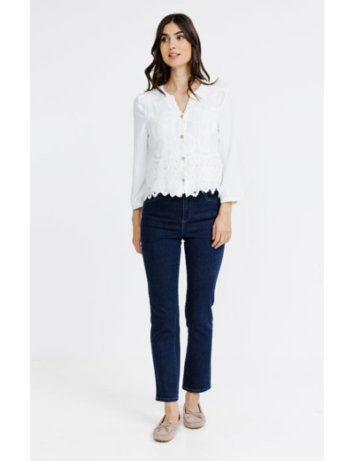 Cardigan bi-matière