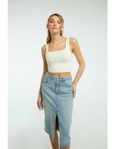 Jupe midi jeans