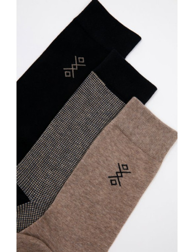 Lot 3 paires chaussettes homme