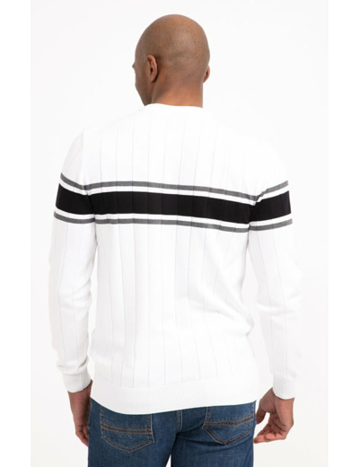 Pull col rond rayé Cote
