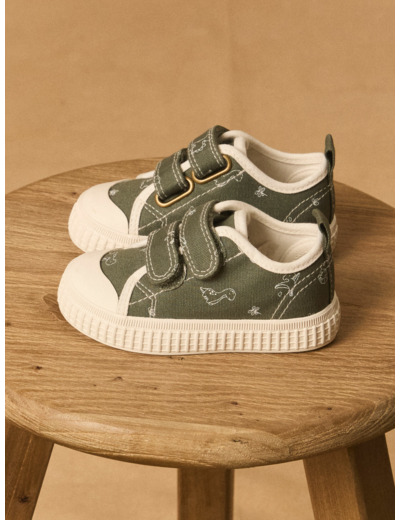Basket en toile imprimé dinosaure