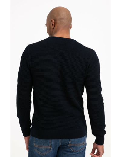 Pull col rond uni Nautic