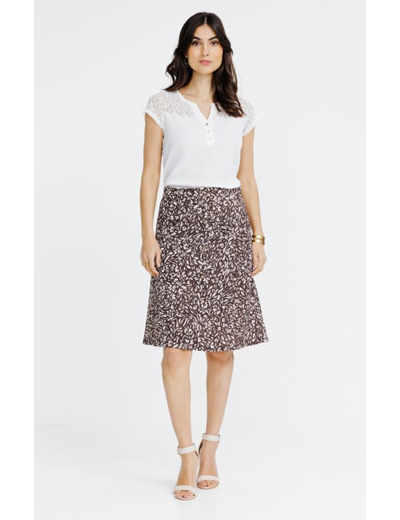 Jupe en maille imprimée