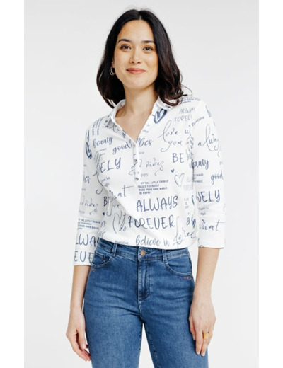 Tee-shirt imprimé manches 3/4