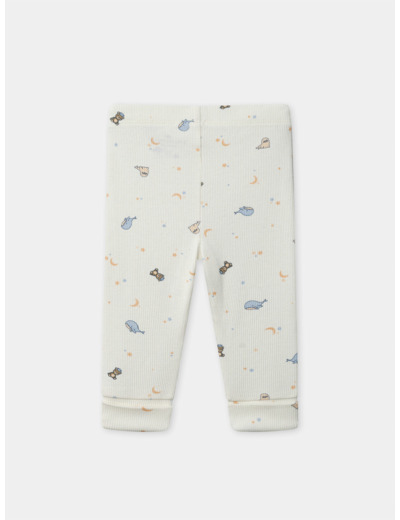 Pyjama écru imprimé animaux Bébé Garçon