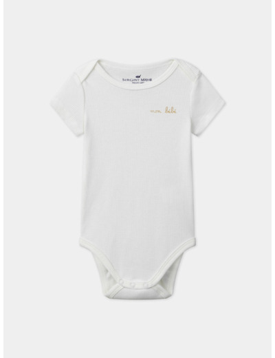 Lot de 3 bodies bébé garçon à manches courtes en coton issu de l'agriculture biologique