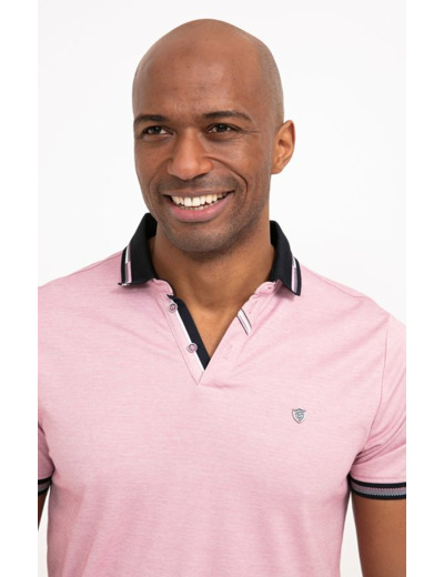 Polo manches courtes BRIQUE