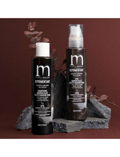 Soin repigmentant cheveux naturels ou colorés marron glacé