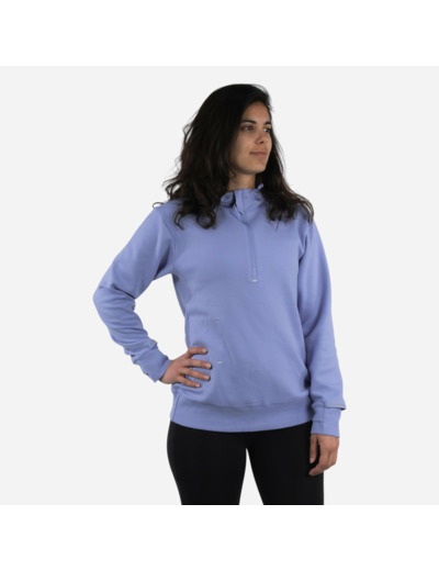 Sweat à capuche de running Femme - KIPRUN Run 500 Warm Violet hortensia
