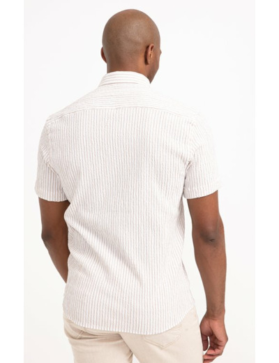 Chemise manches courtes Ray Seersucker