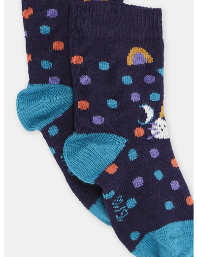 Chaussettes violettes à motifs à pois bébé garçon
