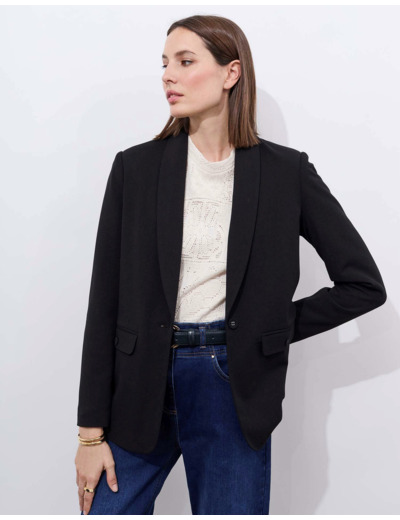 Veste tailleur unie NOIR Femme