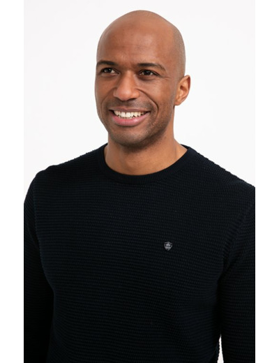 Pull col rond uni Nautic