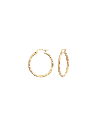 Créoles torsadées Femme 20 mm Collection Or 750/1000 - Or jaune