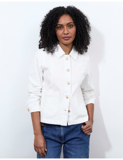 veste chemise unie BLANC Femme
