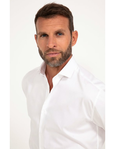 Chemise confort manches longues satin