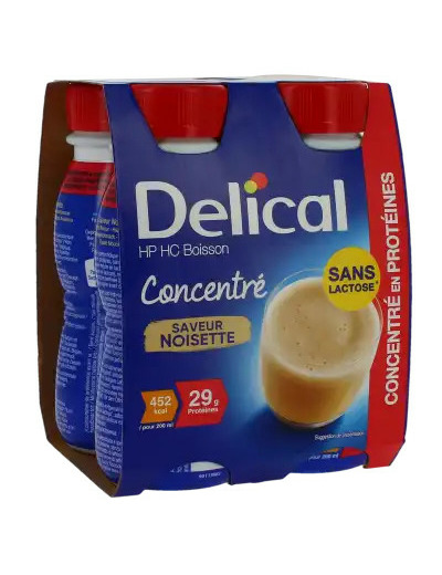 Delical Boiss Hphc Ct Nutrim Noisette 4 Bouteilles De 200 Ml
